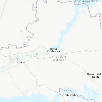 Map showing location of Malokakhovka (46.782920, 33.446620)