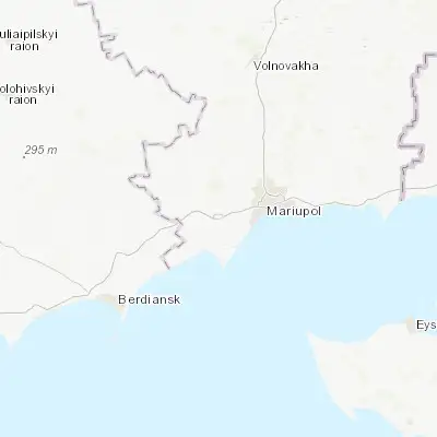 Map showing location of Manhush (47.056250, 37.311930)