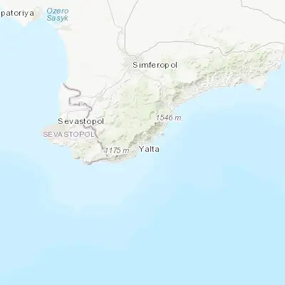 Map showing location of Massandra (44.509580, 34.188170)