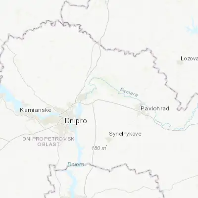 Map showing location of Melioratyvne (48.620470, 35.402480)