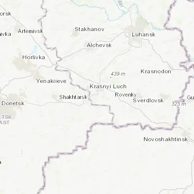 Map showing location of Miusynsk (48.077500, 38.903640)