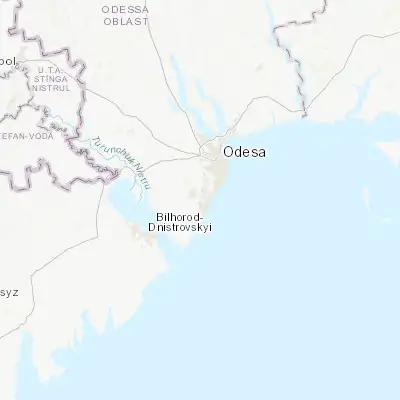 Map showing location of Molodizhne (46.312110, 30.615540)