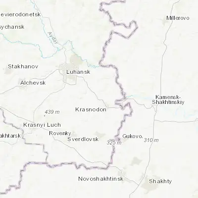 Map showing location of Molodohvardiisk (48.345110, 39.652440)