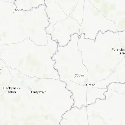 Map showing location of Monastyryshche (48.994940, 29.809920)