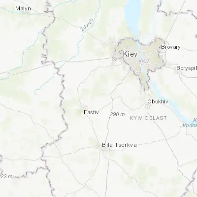 Map showing location of Motovylivka (50.158210, 30.074210)