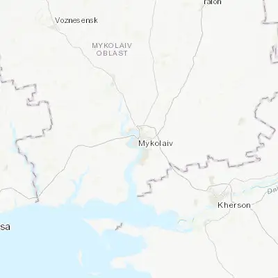 Map showing location of Mykolayiv (46.976250, 31.992960)