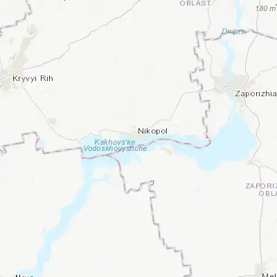 Map showing location of Nikopol (47.568260, 34.391260)