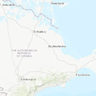 Map showing location of Nizhnegorskiy (45.447890, 34.738390)