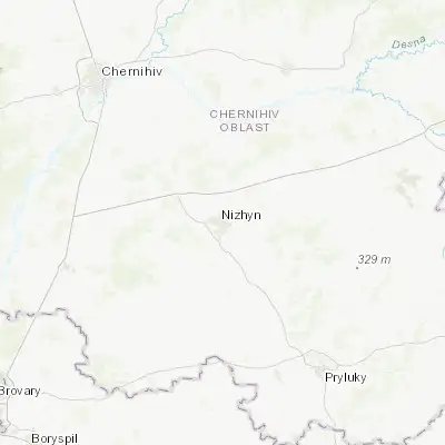 Map showing location of Nizhyn (51.048010, 31.886880)