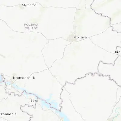 Map showing location of Novi Sanzhary (49.333790, 34.314960)