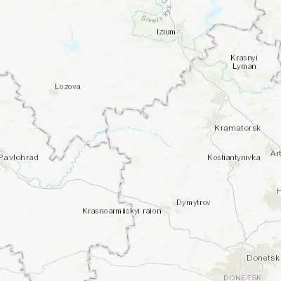 Map showing location of Novodonetske (48.635260, 36.984770)