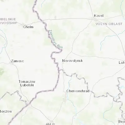 Map showing location of Novovolynsk (50.725760, 24.162650)