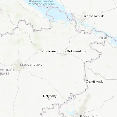 Map showing location of Oleksandriyske (48.604440, 32.988510)