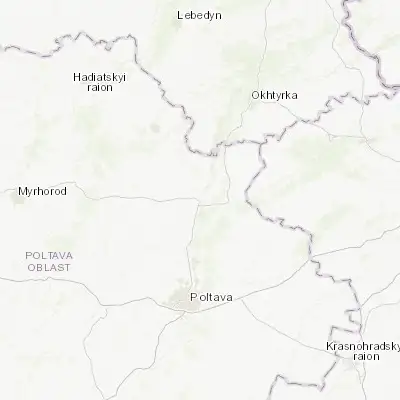 Map showing location of Opishnya (49.959480, 34.606340)