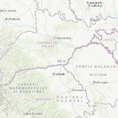 Map showing location of Oprysheny (48.053340, 26.026990)