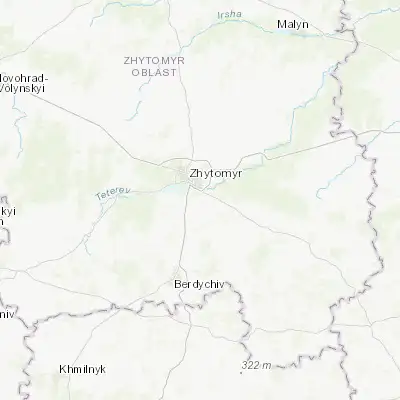 Map showing location of Ozerne (50.178160, 28.733840)