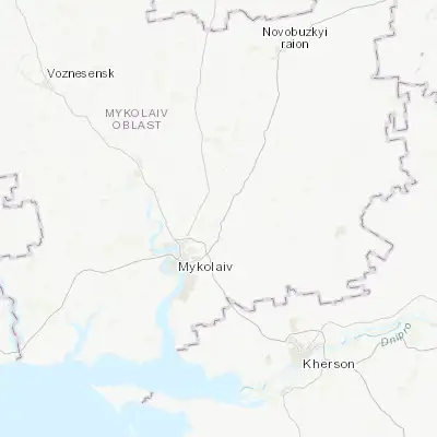 Map showing location of Peresadivka (47.113530, 32.190800)