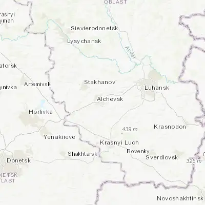Map showing location of Perevalsk (48.437790, 38.843840)