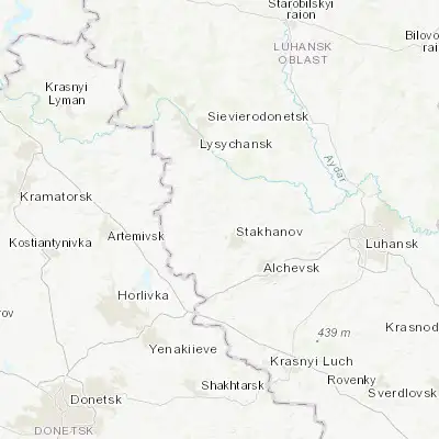 Map showing location of Pervomaisk (48.628310, 38.562050)