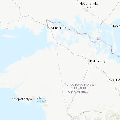Map showing location of Pervomayskoye (45.717440, 33.855960)