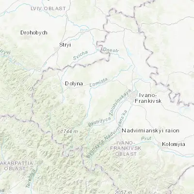 Map showing location of Petranka (48.905260, 24.306180)