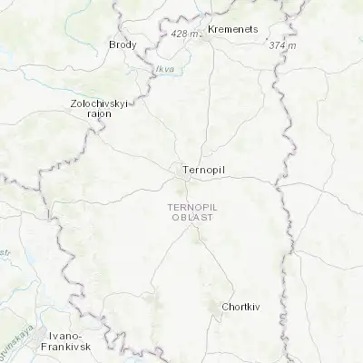 Map showing location of Petrikov (49.527820, 25.580970)