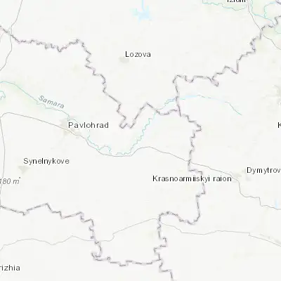 Map showing location of Petropavlivka (48.463530, 36.430610)