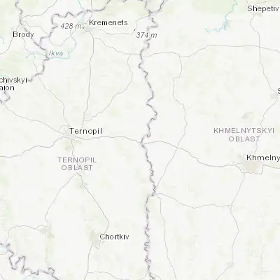 Map showing location of Pidvolochysk (49.531310, 26.144010)