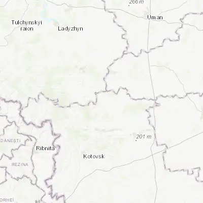 Map showing location of Pischchana (48.129180, 29.730860)