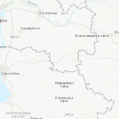 Map showing location of Pokrovske (47.981260, 36.234460)