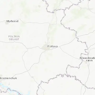 Map showing location of Poltava (49.589250, 34.553670)