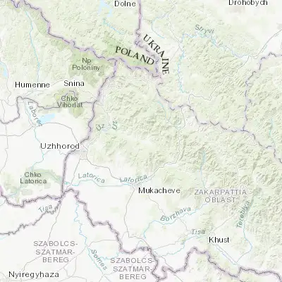 Map showing location of Poroshkovo (48.668320, 22.753280)