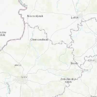 Map showing location of Radekhiv (50.282490, 24.642790)
