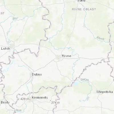 Map showing location of Rivne (50.623080, 26.227430)