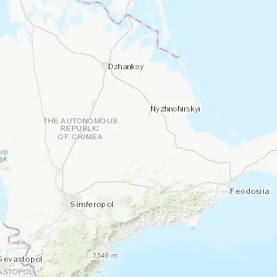 Map showing location of Sadovoye (45.310370, 34.652600)