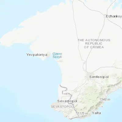 Map showing location of Saki (45.134240, 33.599960)