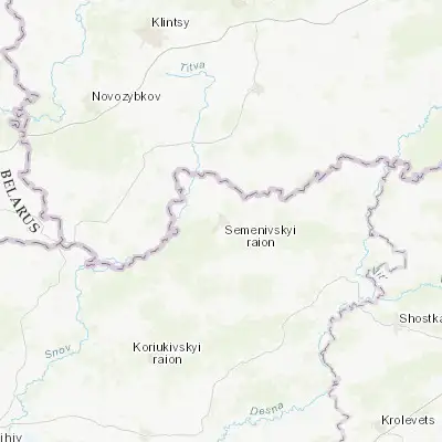 Map showing location of Semenivka (52.178600, 32.581810)