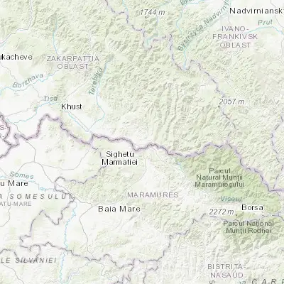 Map showing location of Serednie Vodiane (47.982930, 23.909040)