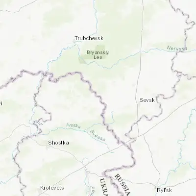 Map showing location of Seredyna-Buda (52.189030, 34.036390)