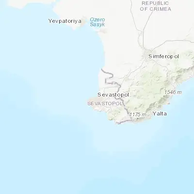Map showing location of Sevastopol (44.607950, 33.521340)