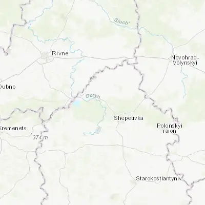 Map showing location of Slavuta (50.296090, 26.866130)