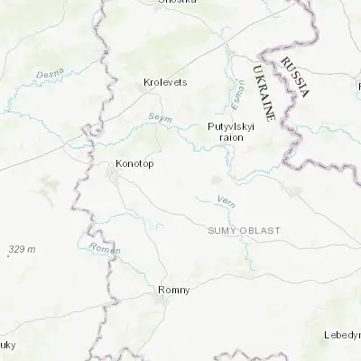 Map showing location of Sloboda (51.198060, 33.606950)