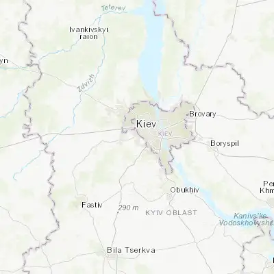 Map showing location of Sofiyivska Borschagivka (50.410050, 30.367240)