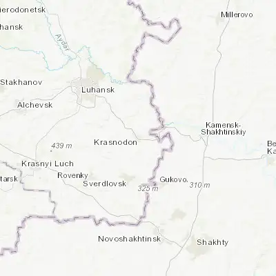 Map showing location of Sorokyne (48.292350, 39.739210)