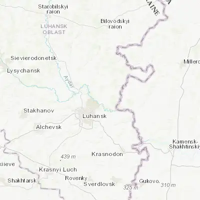 Map showing location of Stanytsia Luhanska (48.662470, 39.483580)