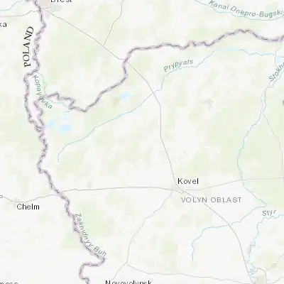 Map showing location of Stara Vyzhivka (51.437620, 24.439970)