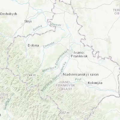 Map showing location of Stari Bohorodchany (48.828570, 24.525500)