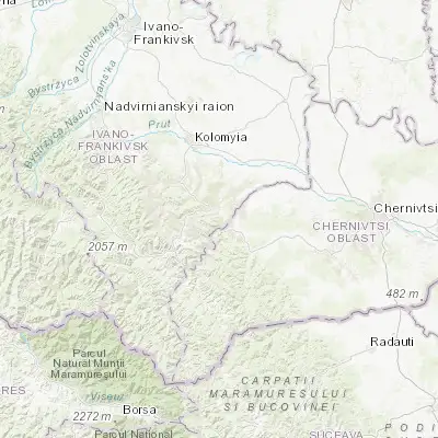 Map showing location of Stari Kuty (48.279430, 25.163000)