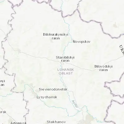 Map showing location of Starobilsk (49.278320, 38.910690)