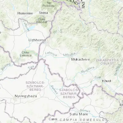 Map showing location of Strabychovo (48.389930, 22.549400)